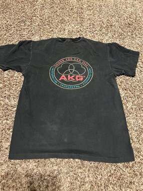 Vintage 90s AKG Acoustics 'Sound You Can Feel' Logo T-Shirt